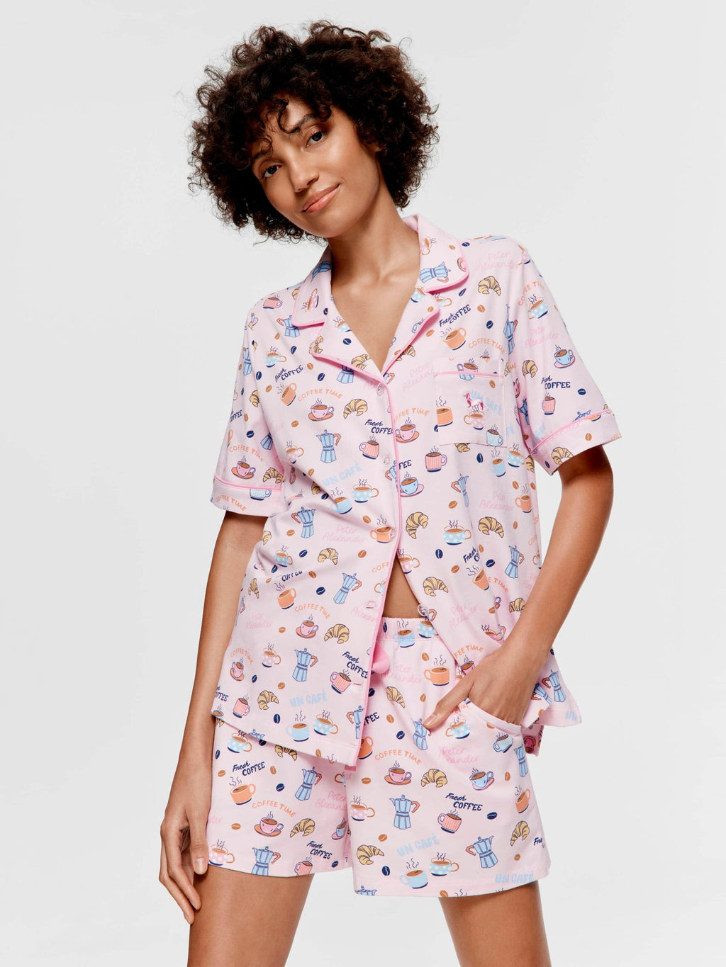 Breakfast Shortie Shirt Pj Set multi image 0
