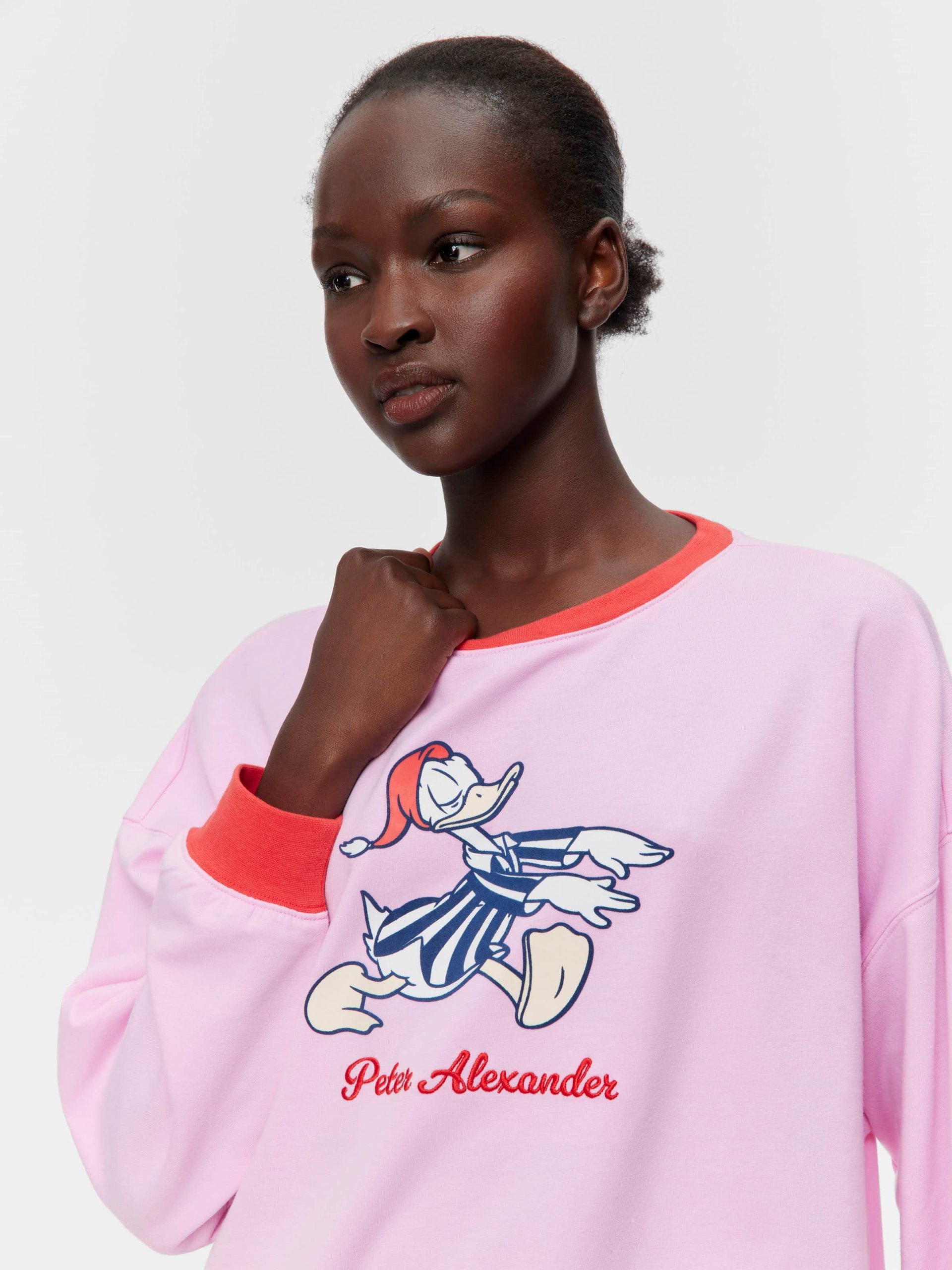 Sleepy Donald Duck Sweater Pink image 2